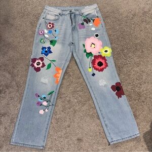 Floral Boho Women Jeans